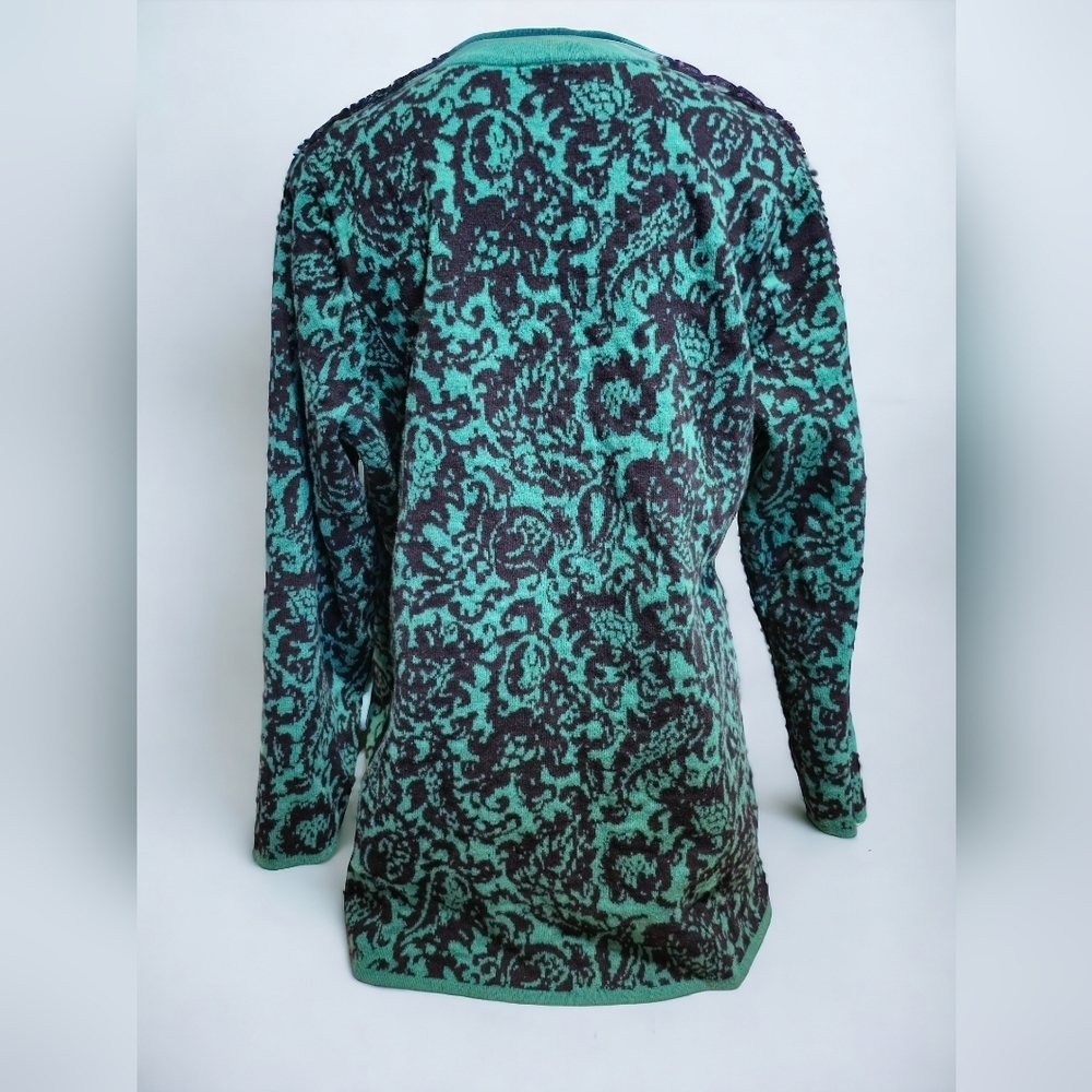 Isaac Mizrahi Live! Womens Long Green Sweater [L] - image 3